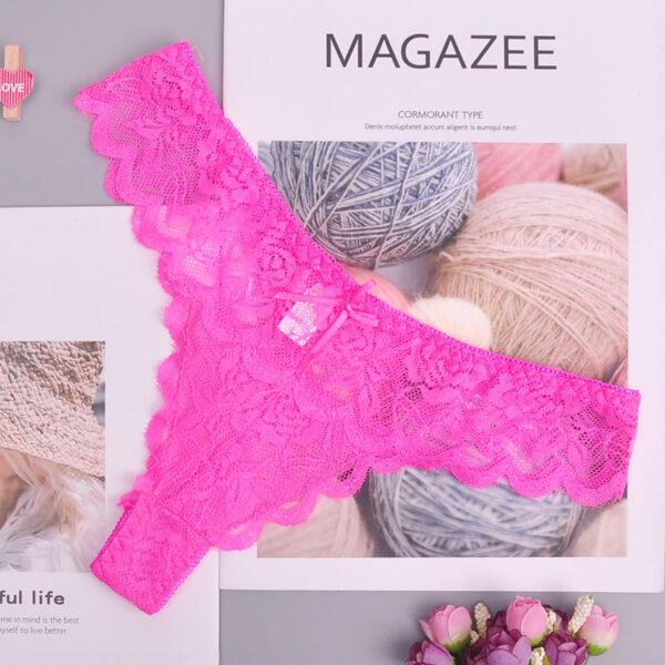 Adjusted  Cozy Lace Briefs G Thongs Underwear Lingerie For Women - Image 3