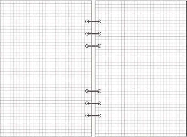 6-hole Notebook Loose-leaf Refill Blank Dot Matrix Horizontal Line - Image 5