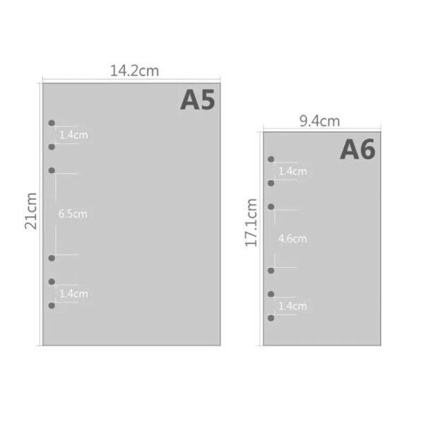 6-hole Notebook Loose-leaf Refill Blank Dot Matrix Horizontal Line - Image 8