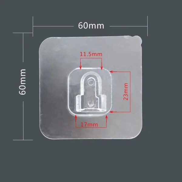 Strong Adhesive Snap Button, No Trace, No Punching, Hangable Double-sided Patch, Transparent Hook Buckle - Image 2